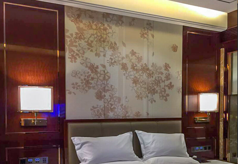 Foshan custom made modern 5 star modern hotel project room bedroom suite fixed furniture sets