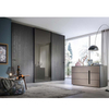 Modern Design Bedroom Furniture Melamine Wooden Folding Door Wardrobe