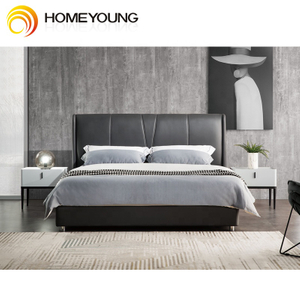Bedroom ensuite furniture frame double king modern design supports large size wooden luxury bed