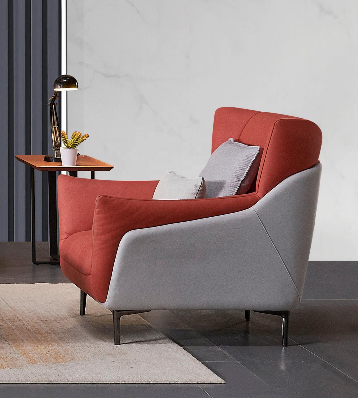 Florence fashionable Style living room furniture leather sofa fabric sofa Hotel apartment furniture
