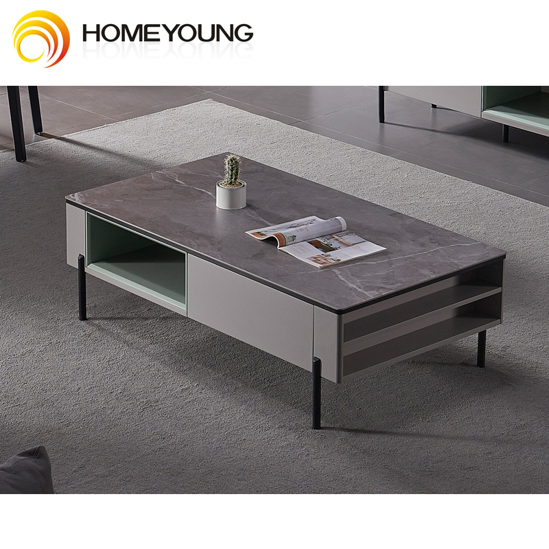 Matel Iron Golden Coffee Tables and Console Tables Power Coated Framed With White Marble Stone Tops